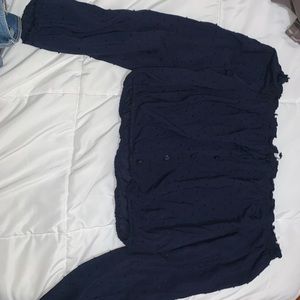 Cropped off the shoulders top